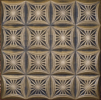 R 140 Styrofoam Ceiling Tile 20x20 - Antique Brass