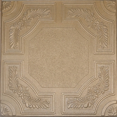 R 28 Styrofoam Ceiling Tile 20x20 - Light Brass