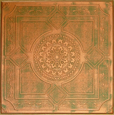 R 30 Styrofoam Ceiling Tile 20x20 - Copper Patina