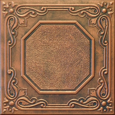 R 32 Styrofoam Ceiling Tile 20x20 - Antique Copper