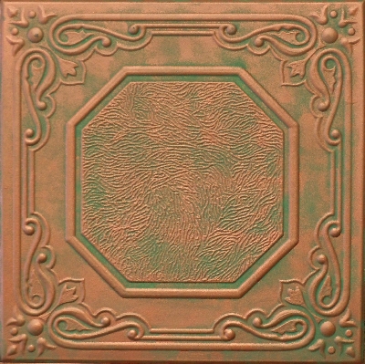 R 32 Styrofoam Ceiling Tile 20x20 - Copper Patina