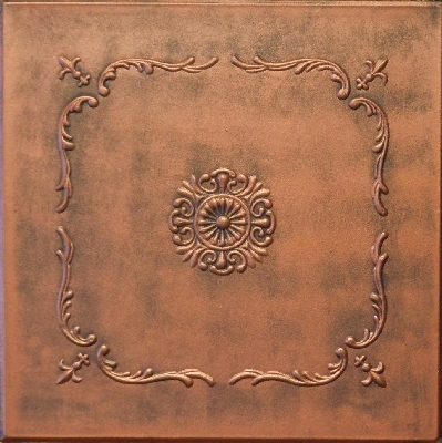 R 43 Styrofoam Ceiling Tile 20x20 - Antique Copper