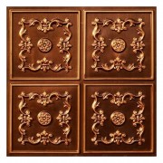 130 antique copper - faux tin ceiling tile