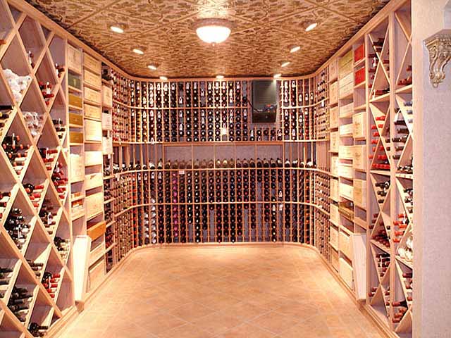 Wine Cellar with Copper Ceiling