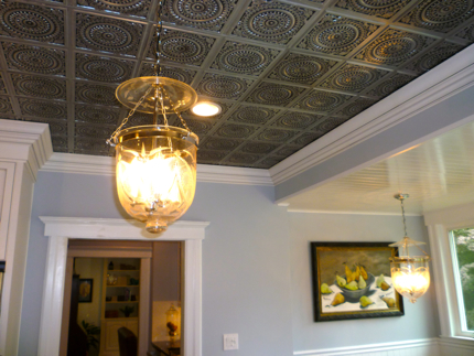 Faux Tin Ceiling Tiles - Victorian Home - New Jersey GreenRose Fine Homes has completed a remodel with our faux tin ceiling tiles in New Jersey.