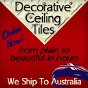 Decorative Ceiling Tiles,Inc. Ships To Australia Banner