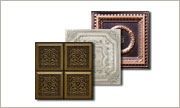 Collage of 3 Faux tin ceiling tiles