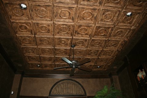 James Storey from Houston has hand painted these tiles crust finish for his clients.