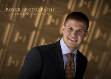 Portrait of a young man by Royce Chenore with our decorative ceiling tiles.