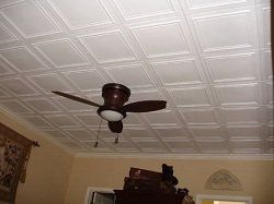 R 24 Styrofoam Ceiling Tile - Painted White and Installed R 24 Classic looking styrofoam ceiling tile painted white and installed in Boca Raton Florida.