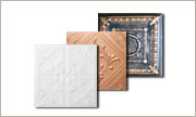 collage of 3 Styrofoam ceiling tiles