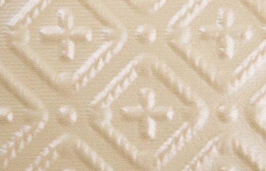 WC 70 Faux Tin Backsplash Roll in cream  pearl.  The image is taken of an 6x4 piece of the actual product.