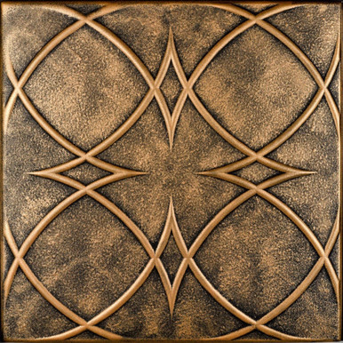Circles and Stars Glue-up Styrofoam Ceiling Tile 20 in x 20 in - #R82