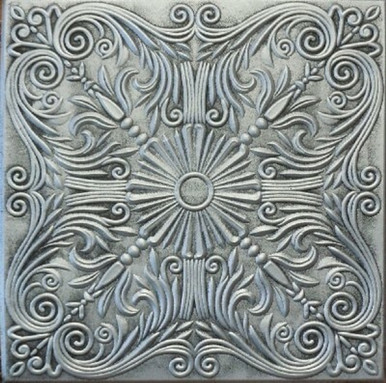 Spanish Silver Styrofoam Ceiling Tile 20 in x 20 in - #R139