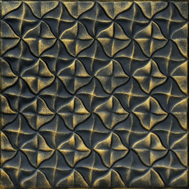 Granny's Pinwheel Quilt Glue-up Styrofoam Ceiling Tile 20 in x 20 in - #R55
