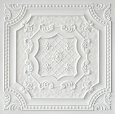 Elizabethan Shield - Faux Tin Ceiling Tile - 24 in x 24 in - #DCT 04