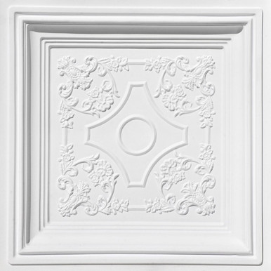 British Sterling  - Faux Tin - Coffered Drop Ceiling Tile  24 in x 24 in - #DCT 03