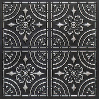 Wrought Iron - Faux Tin Ceiling Tile - Glue up - 24 in x 24 in - #205