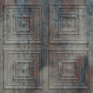 Deco Seashore - Faux Tin Ceiling Tile - Glue up - 24 in x 24 in - #112