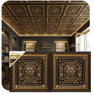 La Scala - Faux Tin Ceiling Tile - #223 - (Pack of 25) / 100 sqft