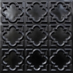 142 Faux Tin Ceiling Tile Glue up 24×24 – Black