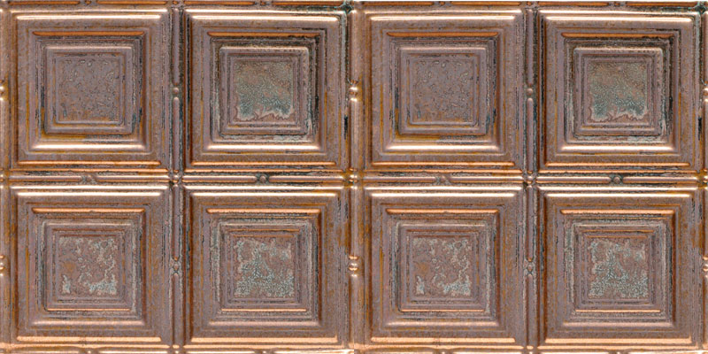 Madison Square - Copper Ceiling Tile - #1201