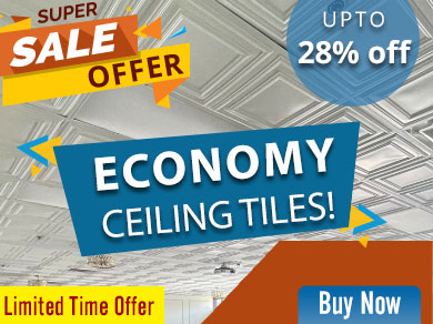 Drop In Economy Ceiling Tiles - 28% Off - Limited Time Offer