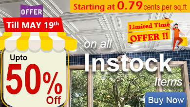50% off on all instock items - Offer Expires on May 19th