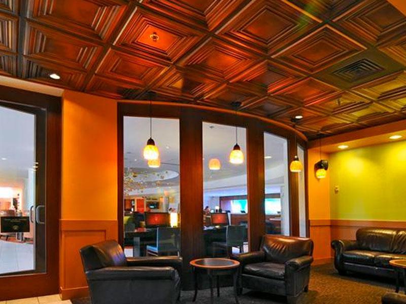 After Painting Faux Tin Ceilings