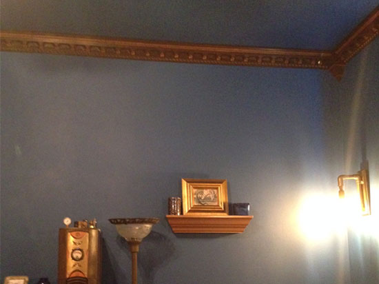 Crown Molding Brown with Bronze Accents