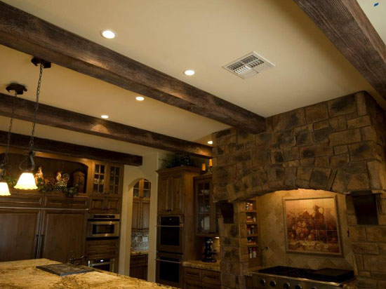 Faux Wood Beams – Light Walnut - Sand Blast + Light Walnut