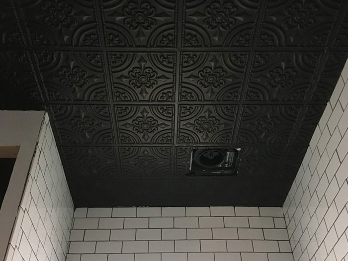 Wrought Iron – Faux Tin Ceiling Tile – Glue up – 24x24 – #205 - Black