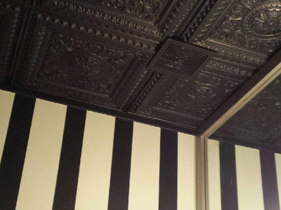  La Scala Faux Tin Ceiling Tile - Black 