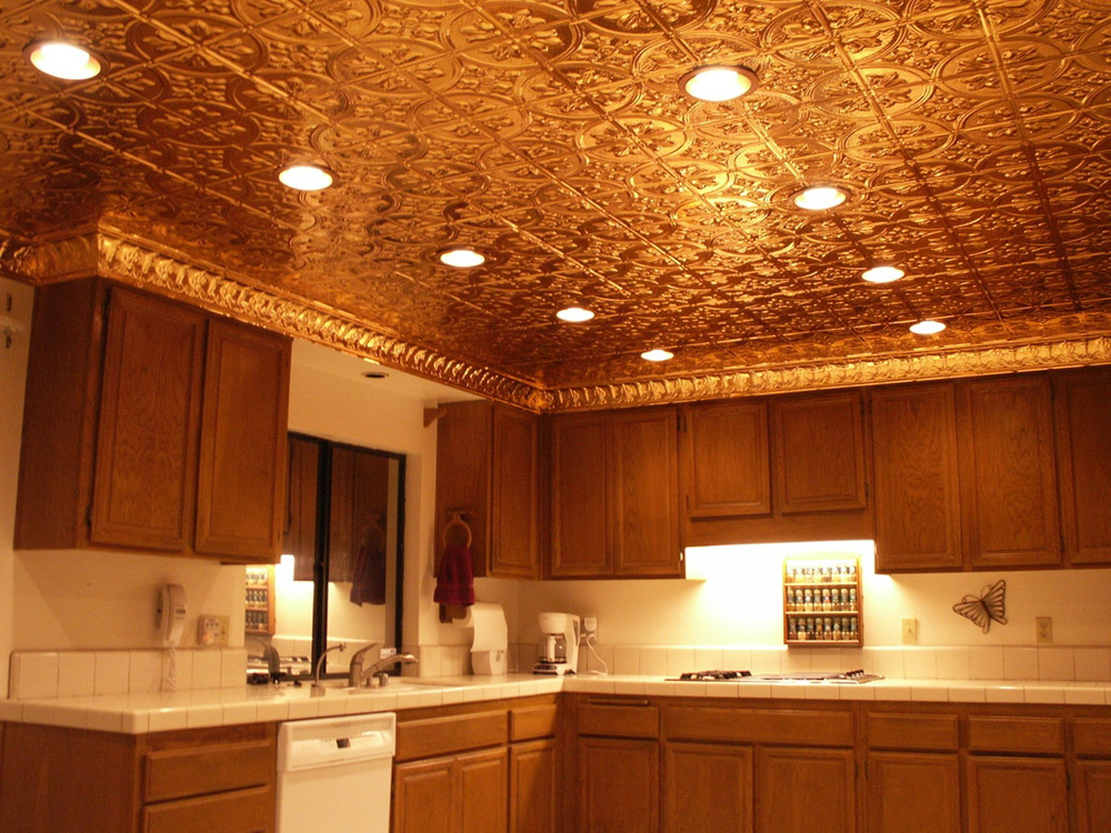Bring Copper Ceiling Tiles Into Your, Copper Ceiling Tiles Backsplash