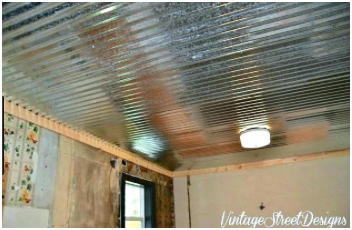 Cover Your Hideous Ceiling With Metal Ceiling Tiles