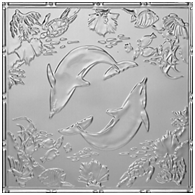 Delightful Dolphins – Tin Ceiling Tile – #2486