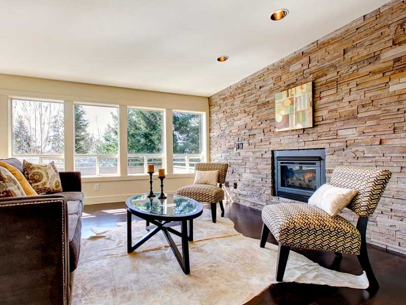 Faux Stone Wall