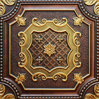 Elizabethan Shield - FAD Hand Painted Ceiling Tile - #CTF-015