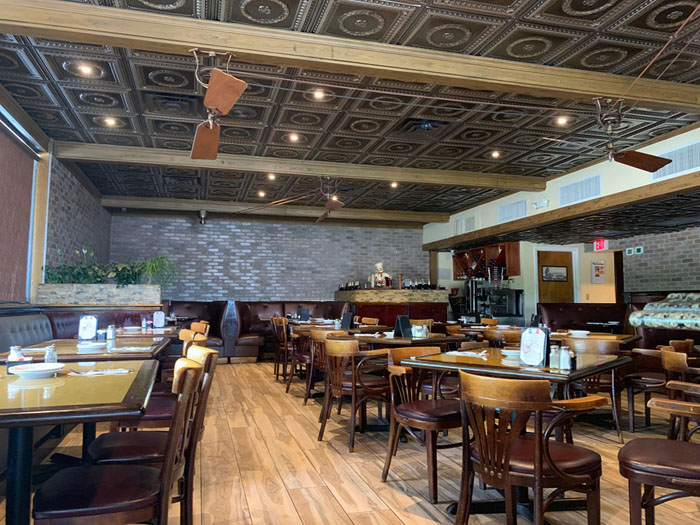 Antique Silver Ceiling at Zuccarelli’s Italian Restaurant - Antique Silver