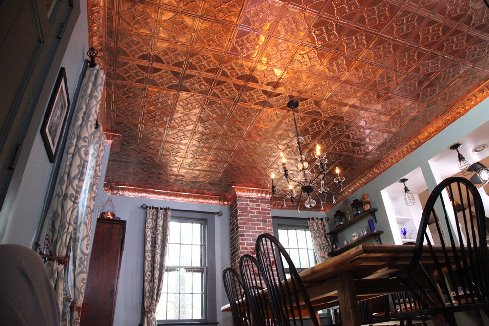 Gingerbread – Copper Ceiling Tile – 24 in x 24 in – #1208 - Solid Copper