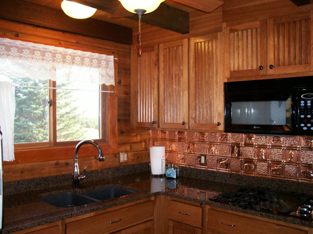 Install L And Stick Tin Backsplash