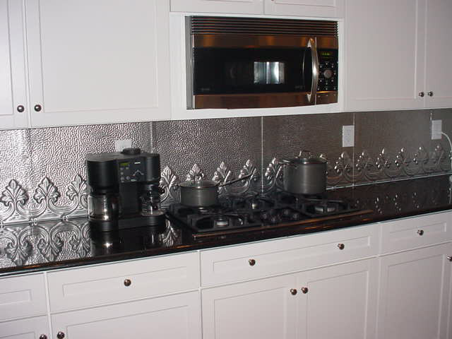 Faux Tin Kitchen Backsplash Roll #WC80 Antique Copper EASY seamless installation