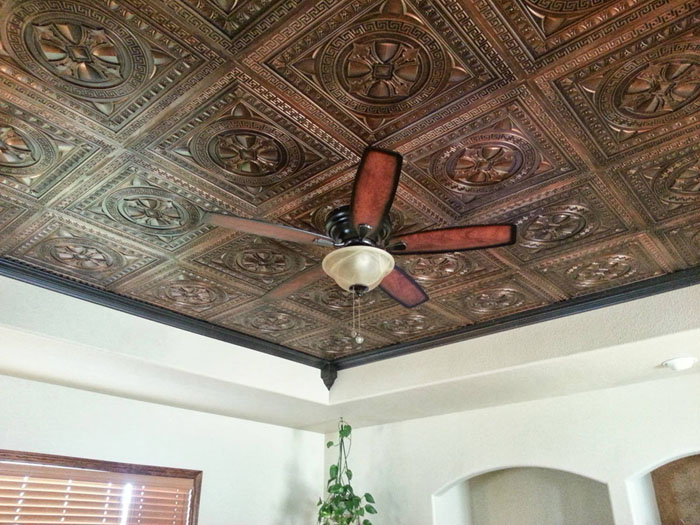 Antique Copper Ceiling at Living Room - Antique Copper