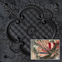 Majestic 2 ft x 2 ft Shanko - Acoustical Perforated Tin Ceiling Tiles with LEED Certified Insulating Pad - #500