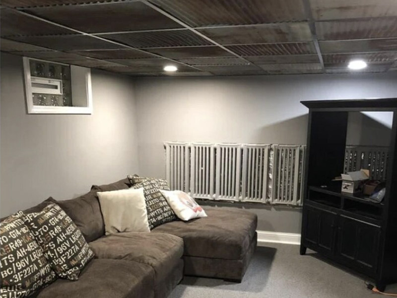 Rustic Basement Design