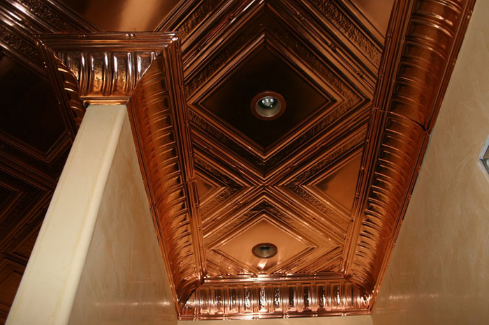 Savannah Square – Copper Ceiling Tile – #2402 - Solid Copper