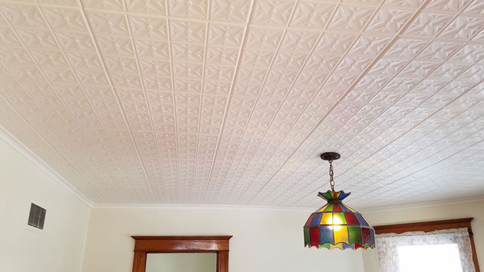 Styrofoam Ceiling Tile – 20″x20″ – #R111 - Plain White