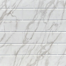 Subway Tile Tub and Shower Marble