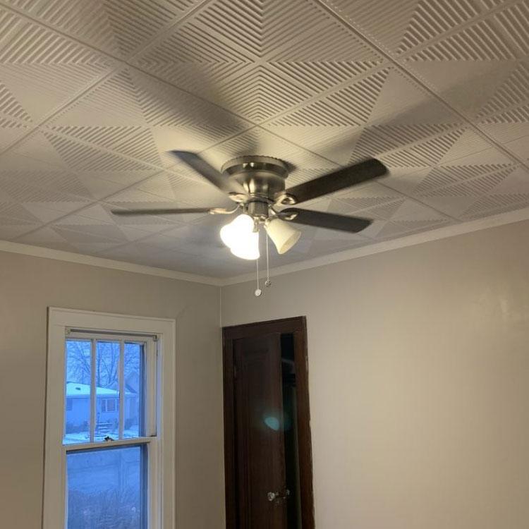 This Is A Ceiling Feature Made From Pressed Metal Panels And Vj Boards The Panels Name Is Victoria And The Cornice Ceiling Tiles Faux Tin Ceiling Tin Ceiling