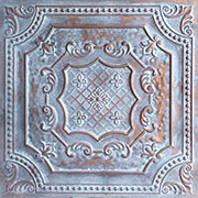 Elizabethan Shield - Faux Tin Ceiling Tile - 24 in x 24 in - #DCT04